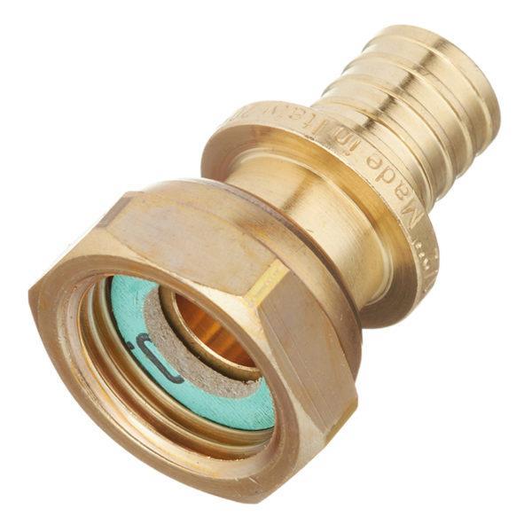 Соединитель прямой Stout (SFA-0019-001612) 16 мм х 1/2 ВР(г) с накидной гайкой латунный