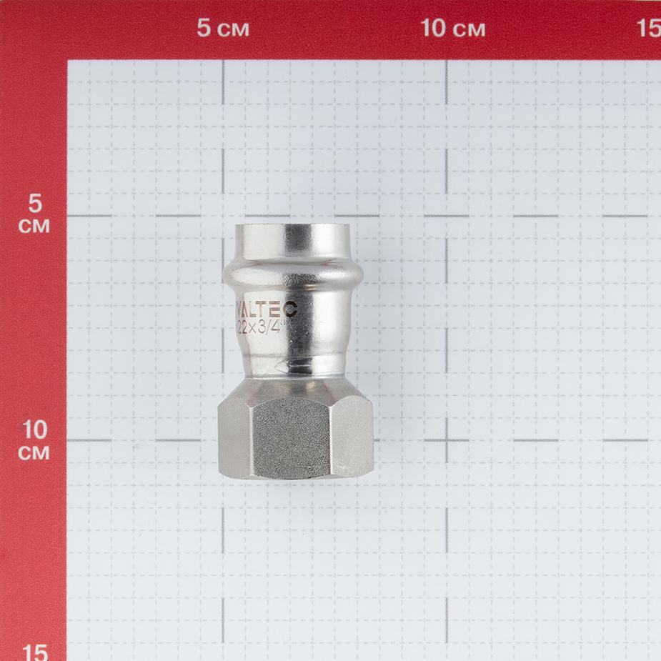 Соединитель VALTEC (VTi.902.I.002205) 22 мм х 3/4 ВР(г) нержавеющая сталь Соединитель VALTEC (VTi.902.I.002205) 22 мм х 3/4 ВР(г) нержавеющая сталь