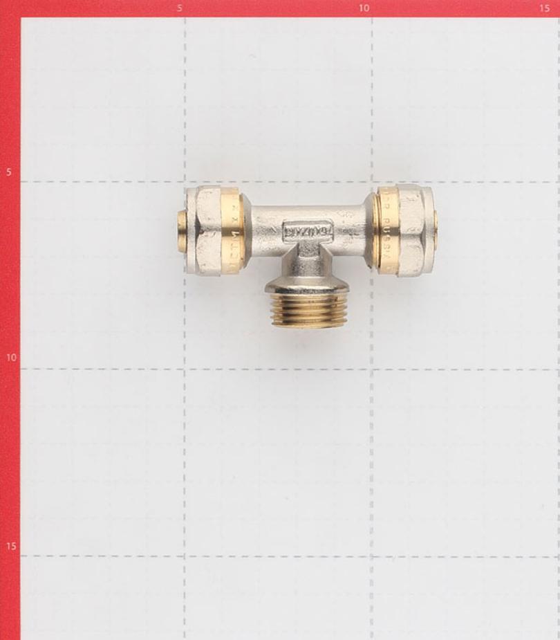 Тройник 16 обж(ц) х 1/2 НР(ш) х 16 обж(ц) Тройник 16 обж(ц) х 1/2 НР(ш) х 16 обж(ц)