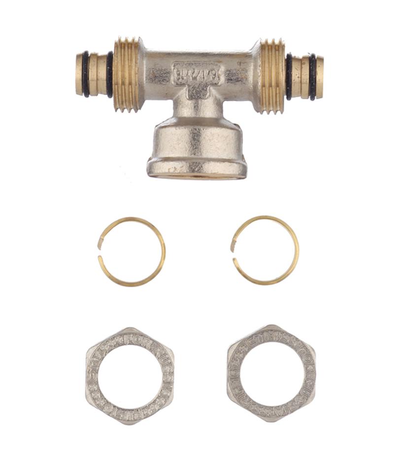 Тройник 16 обж(ц) х 1/2 ВР(г) х 16 обж(ц) Тройник 16 обж(ц) х 1/2 ВР(г) х 16 обж(ц)