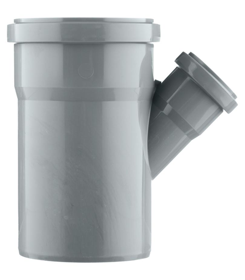 Тройник Ostendorf d110х50 мм 45° пластиковый для внутренней канализации Тройник Ostendorf d110х50 мм 45° пластиковый для внутренней канализации