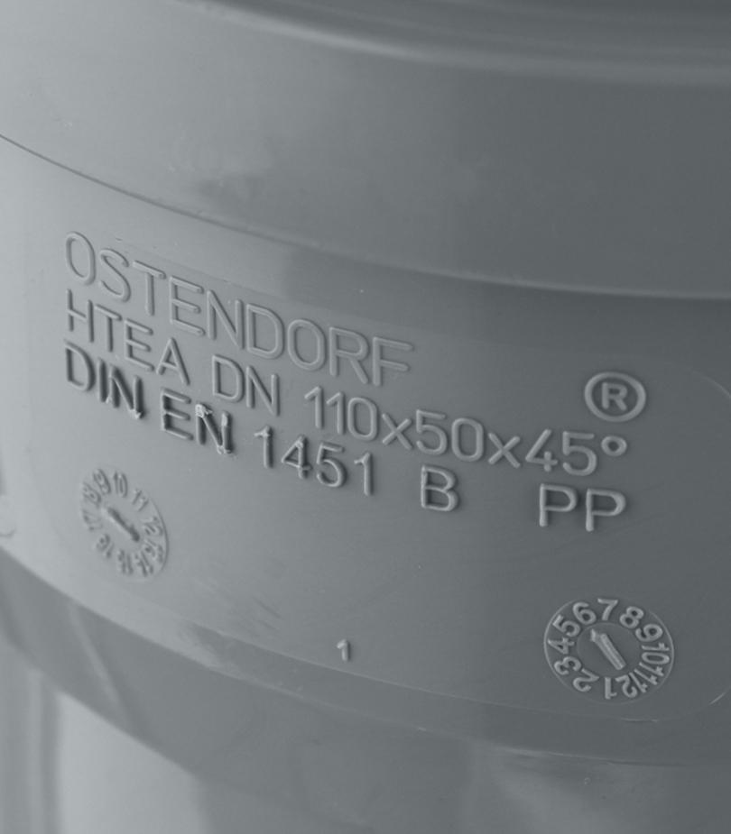 Тройник Ostendorf d110х50 мм 45° пластиковый для внутренней канализации Тройник Ostendorf d110х50 мм 45° пластиковый для внутренней канализации