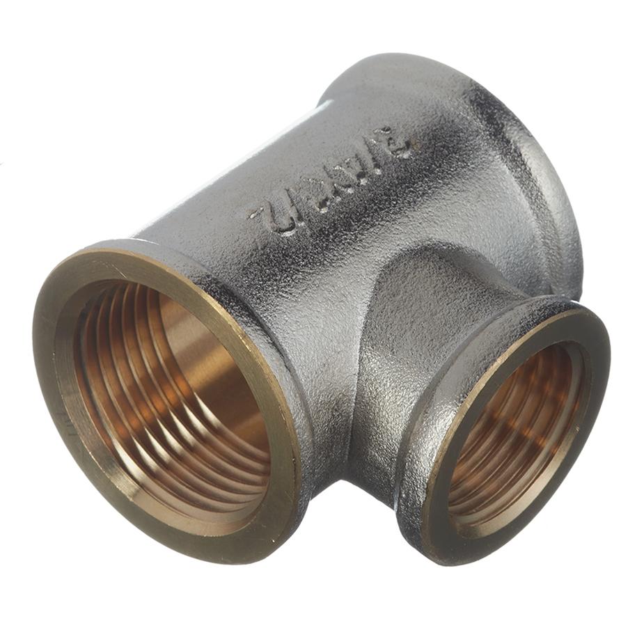 Тройник переходный 3/4 ВР(г) х 1/2 ВР(г) х 3/4 ВР(г) латунный Тройник переходный 3/4 ВР(г) х 1/2 ВР(г) х 3/4 ВР(г) латунный