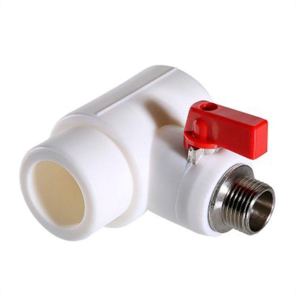 Тройник полипропиленовый VALTEC (VTp.781.0.04004) 40 мм х 1/2 НР(ш) х 40 мм с шаровым краном на конус