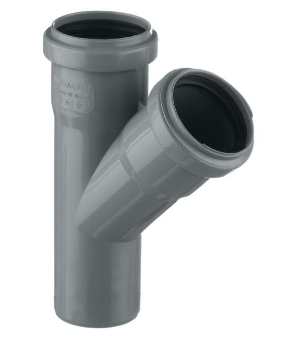 Тройник Pro Aqua Comfort d50 мм 45° пластиковый для внутренней канализации Тройник Pro Aqua Comfort d50 мм 45° пластиковый для внутренней канализации