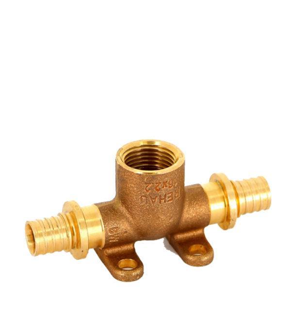 Тройник RX Rehau (14562701001) 16 мм х 1/2 ВР(г) х 16 мм проходной настенный бронза