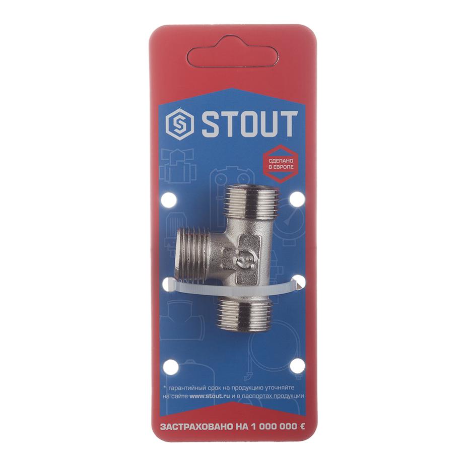Тройник Stout (SFT-0018-121212) 1/2 НР(ш) х 1/2 НР(ш) х 1/2 НР(ш) латунный Тройник Stout (SFT-0018-121212) 1/2 НР(ш) х 1/2 НР(ш) х 1/2 НР(ш) латунный