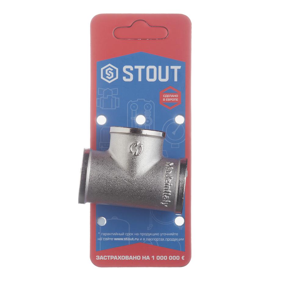 Тройник Stout (SFT-0020-000034) 3/4 ВР(г) х 3/4 ВР(г) х 3/4 ВР(г) латунный Тройник Stout (SFT-0020-000034) 3/4 ВР(г) х 3/4 ВР(г) х 3/4 ВР(г) латунный