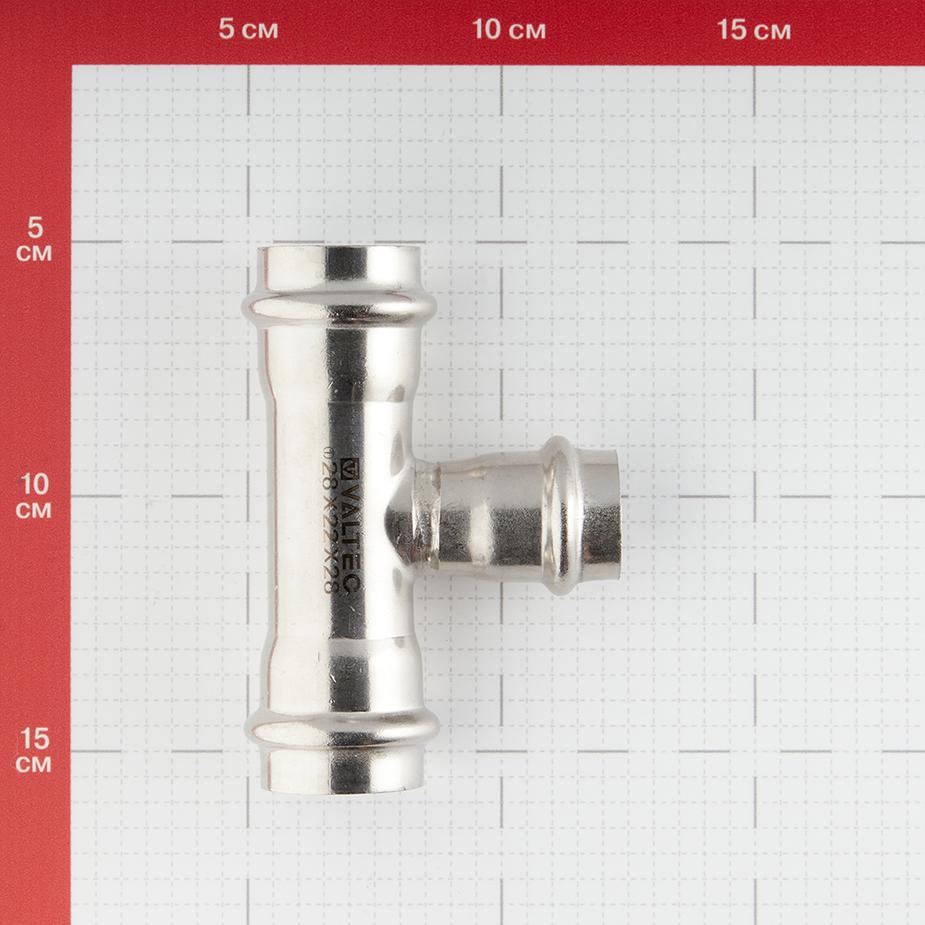 Тройник VALTEC (VTi.931.I.282228) 28 х 22 х 28 мм нержавеющая сталь Тройник VALTEC (VTi.931.I.282228) 28 х 22 х 28 мм нержавеющая сталь