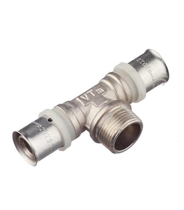 Тройник VALTEC (VTm.233.N.200520) 20(пресс) х 3/4 НР(ш) х 20(пресс) Тройник VALTEC (VTm.233.N.200520) 20(пресс) х 3/4 НР(ш) х 20(пресс)