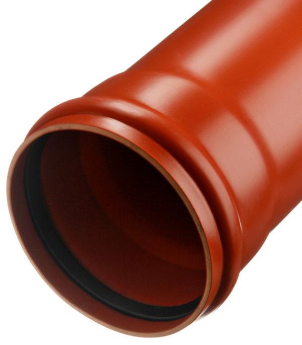 Труба канализационная d160x2000 мм для наружной канализаци Труба канализационная d160x2000 мм для наружной канализаци