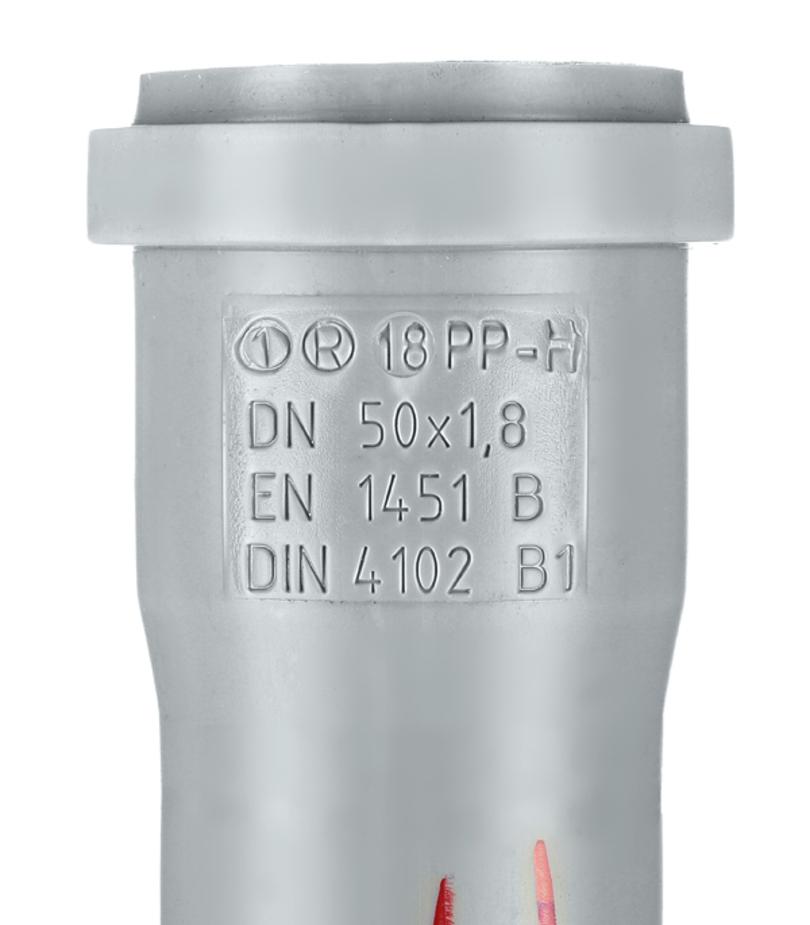 Труба канализационная Ostendorf d50x2000 мм пластиковая для внутренней канализации Труба канализационная Ostendorf d50x2000 мм пластиковая для внутренней канализации