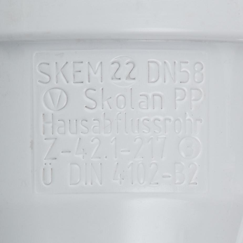 Труба канализационная Ostendorf SKEM d50х500 мм пластиковая шумопоглощающая для внутренней канализации Труба канализационная Ostendorf SKEM d50х500 мм пластиковая шумопоглощающая для внутренней канализации