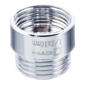 Удлинитель 10 мм х 1/2 ВР(г) х 1/2 НР(ш) латунный