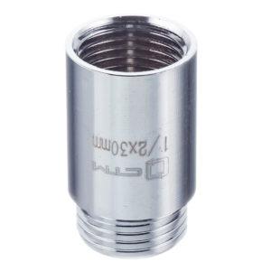 Удлинитель 30 мм х 1/2 ВР(г) х 1/2 НР(ш) латунный