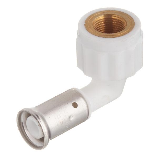 Угол Henco (6PKW-1603) 16(пресс) х 3/8 ВР(г) PVDF белый