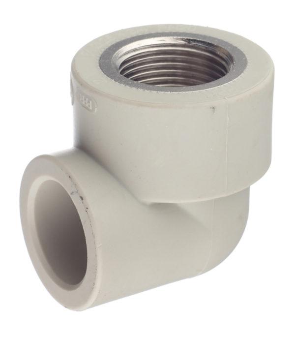 Угол полипропиленовый FV-PLAST (218025) 25 мм х 3/4 ВР(г) серый