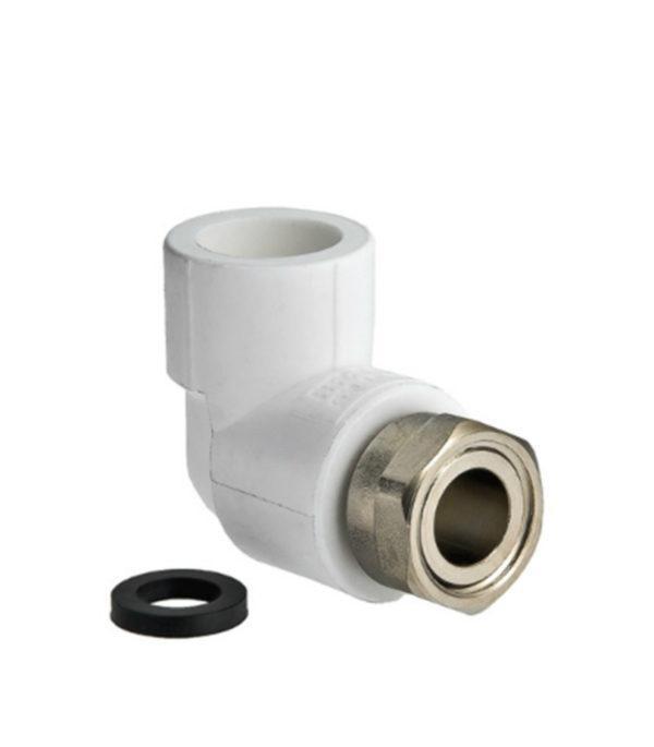 Угол полипропиленовый VALTEC (VTp.758.0.02505) 25 мм х 3/4 ВР(г) с накидной гайкой