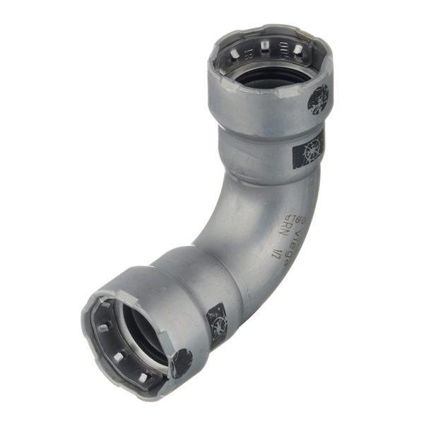 Угол Viega Megapress SC-Contur (694517) 90° 1/2 DN15 пресс нелегированная оцинкованная сталь Угол Viega Megapress SC-Contur (694517) 90° 1/2 DN15 пресс нелегированная оцинкованная сталь