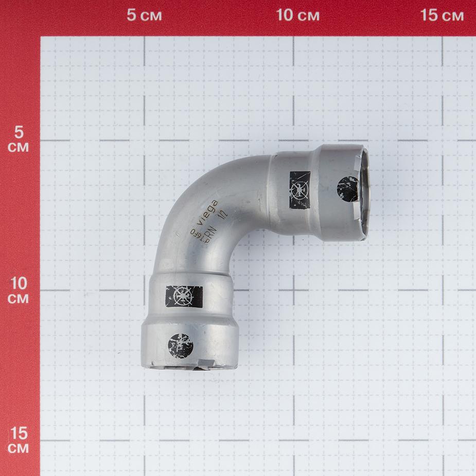 Угол Viega Megapress SC-Contur (694517) 90° 1/2 DN15 пресс нелегированная оцинкованная сталь Угол Viega Megapress SC-Contur (694517) 90° 1/2 DN15 пресс нелегированная оцинкованная сталь