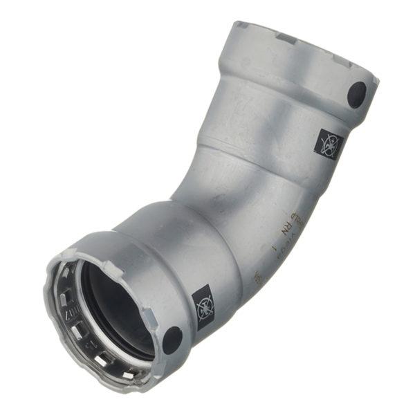 Угол Viega Megapress SC-Contur (694593) 45° 1 DN25 пресс нелегированная оцинкованная сталь