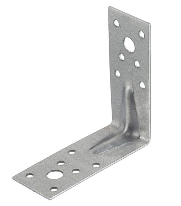 Уголок крепежный усиленный оцинкованный 90х90х40х2 мм Уголок крепежный усиленный оцинкованный 90х90х40х2 мм