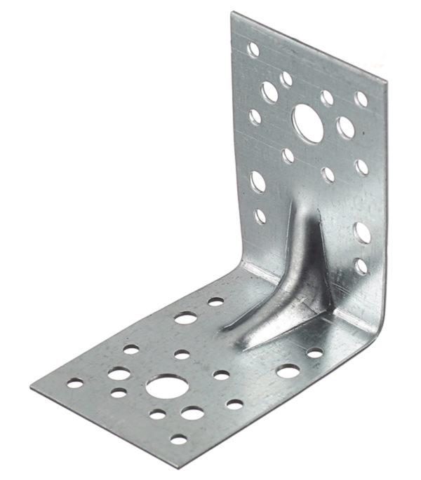 Уголок крепежный усиленный оцинкованный 90х90х65х1.8 мм Уголок крепежный усиленный оцинкованный 90х90х65х1.8 мм