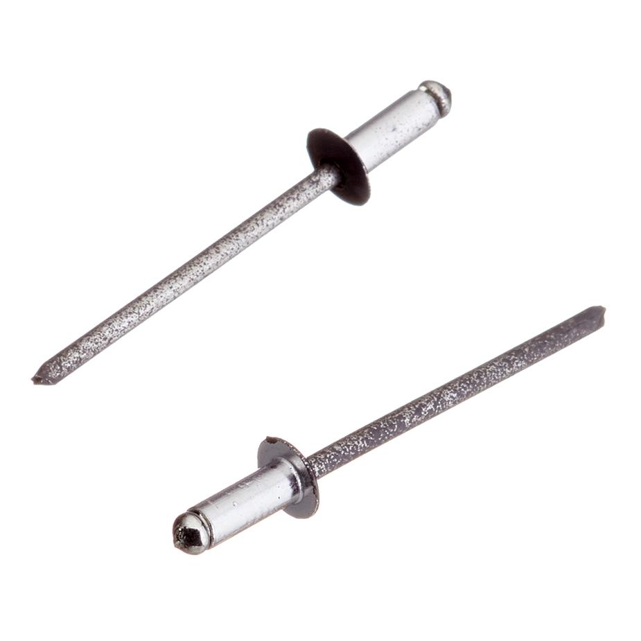 Заклепка вытяжная 3,2x8 мм алюминий/сталь серая RAL 7024 (100 шт.) Заклепка вытяжная 3,2x8 мм алюминий/сталь серая RAL 7024 (100 шт.)