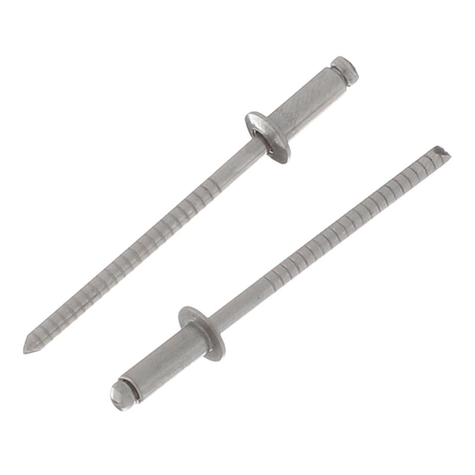 Заклепка вытяжная 3.2x8 мм нержавеющая сталь/нержавеющая сталь (100 шт.) Заклепка вытяжная 3.2x8 мм нержавеющая сталь/нержавеющая сталь (100 шт.)