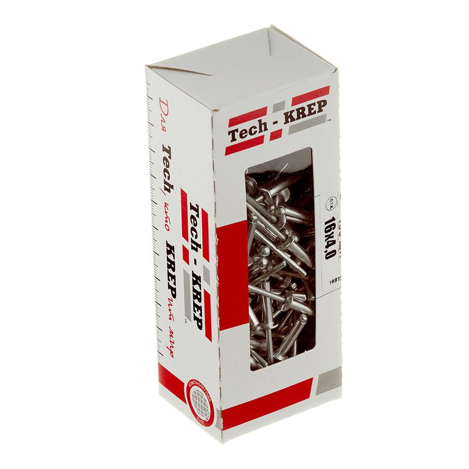 Заклепка вытяжная 4,0x16 мм алюминий/сталь (100 шт.) Заклепка вытяжная 4,0x16 мм алюминий/сталь (100 шт.)