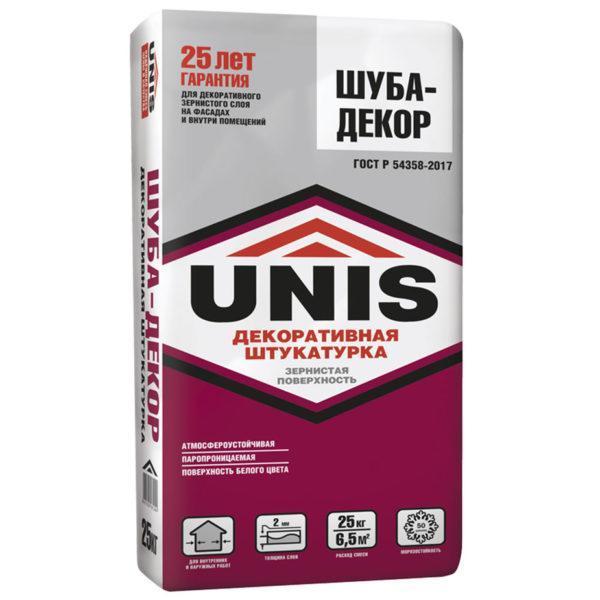 Штукатурка декоративная Unis Шуба-Декор 25 кг Штукатурка декоративная Unis Шуба-Декор 25 кг