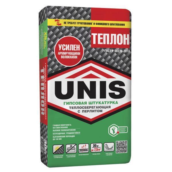 Штукатурка гипсовая Unis Теплон армированный 30 кг Штукатурка гипсовая Unis Теплон армированный 30 кг